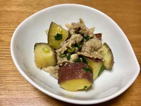 さつまいもと豚肉の甘味噌煮